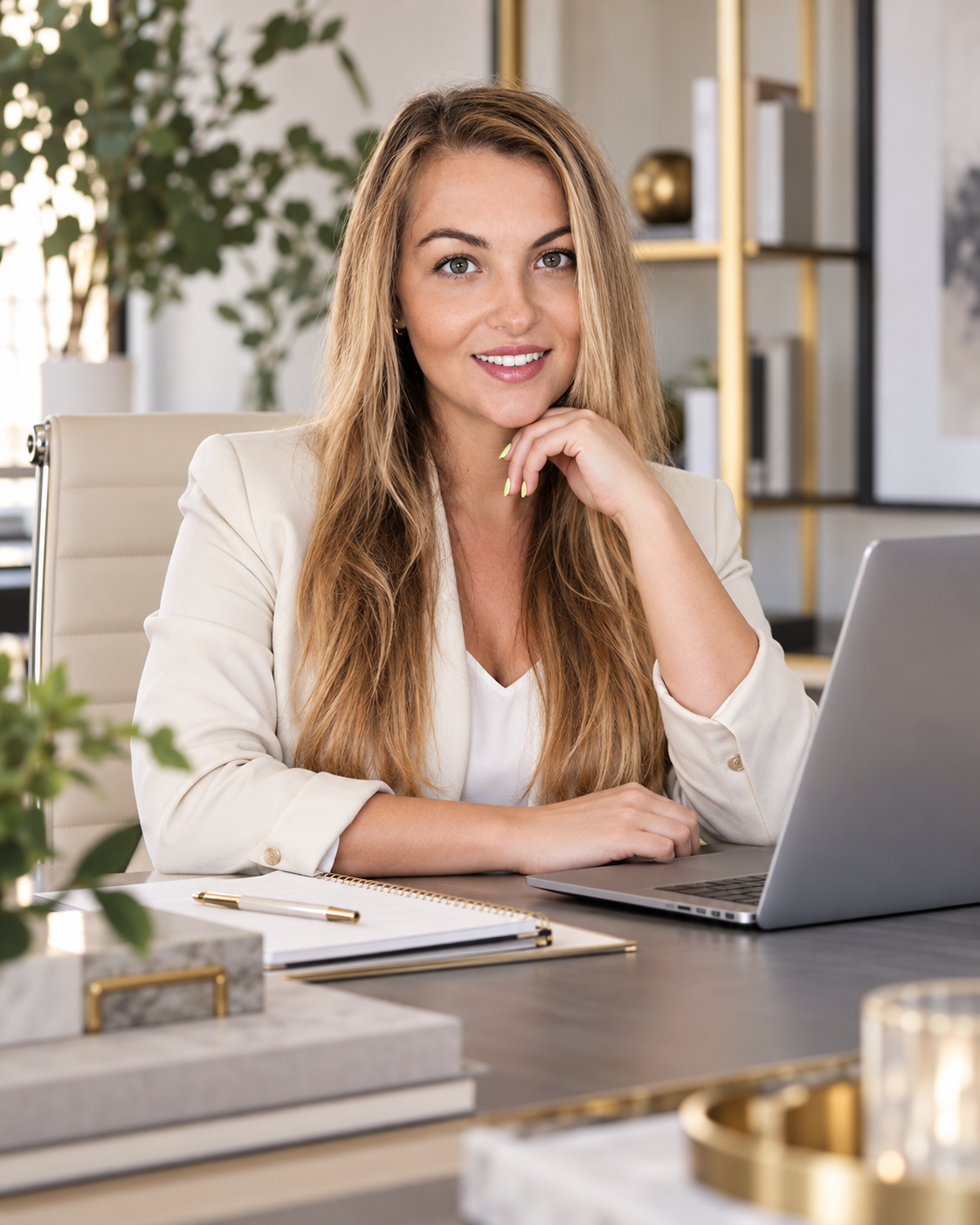 Olga Panfyorova, fondatrice de Paoli Marketing, en environnement de travail